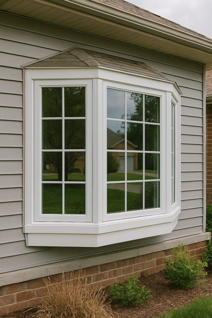 Exterior windows of a suburban Canadian home