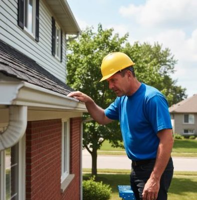 Gutter check by contractor