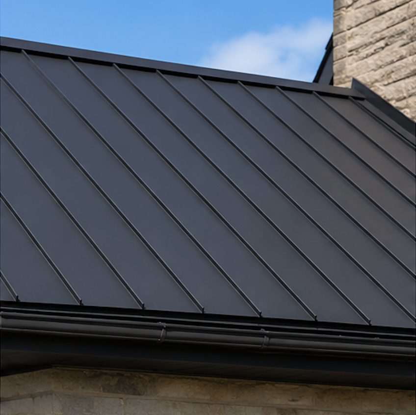 Metal roofing on a Canadian home