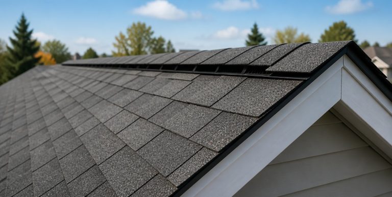 A home's ridge vents