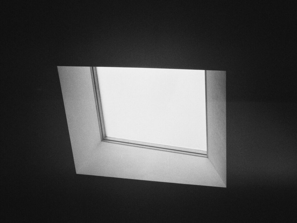 view of a small square skylight