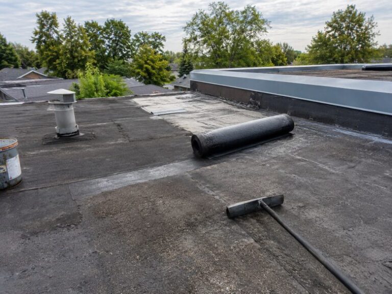 flat roof reroofing