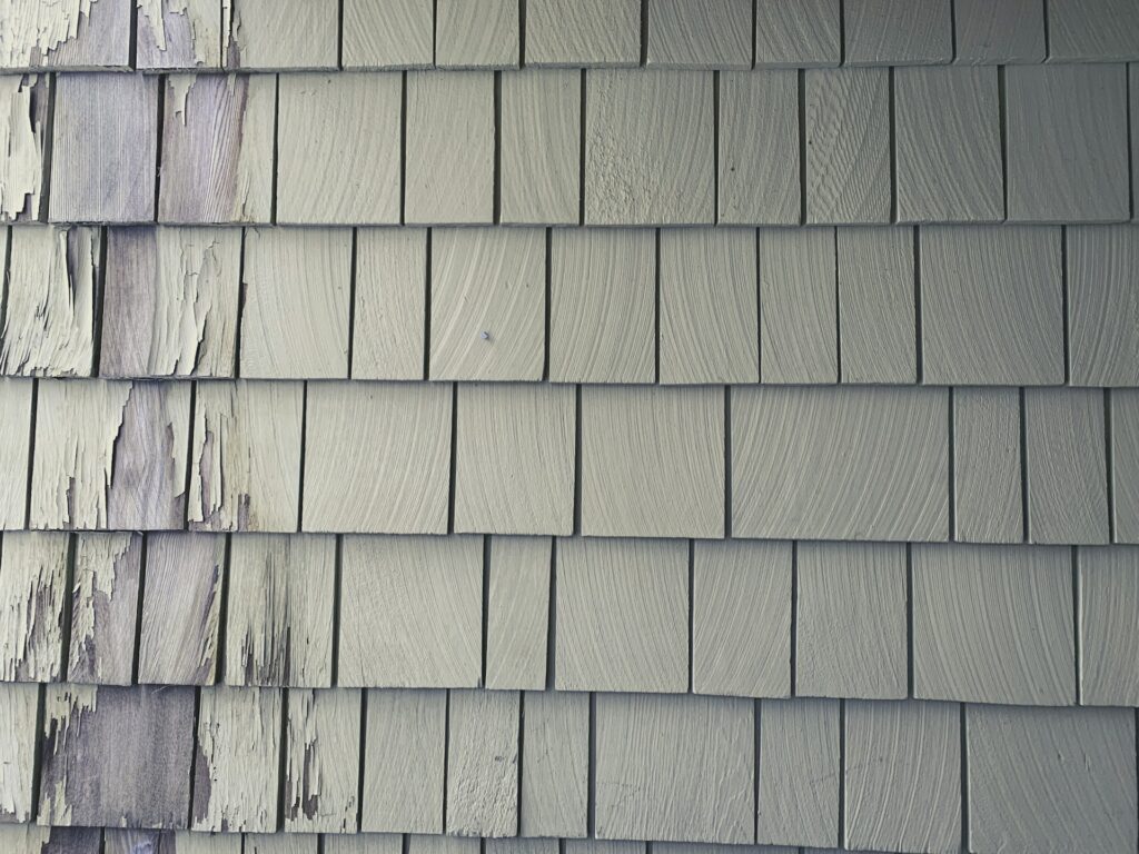 old damaged wood siding